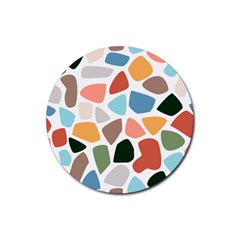 Shapes Seamless Pattern Rubber Coaster (round) by Safari