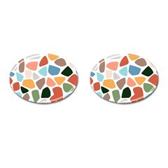 Shapes Seamless Pattern Cufflinks (oval) by Safari