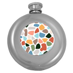 Shapes Seamless Pattern Round Hip Flask (5 Oz) by Safari