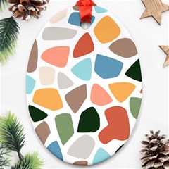 Shapes Seamless Pattern Oval Ornament (two Sides)