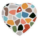 Shapes Seamless Pattern Heart Ornament (Two Sides) Front