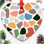 Shapes Seamless Pattern Heart Ornament (Two Sides) Back