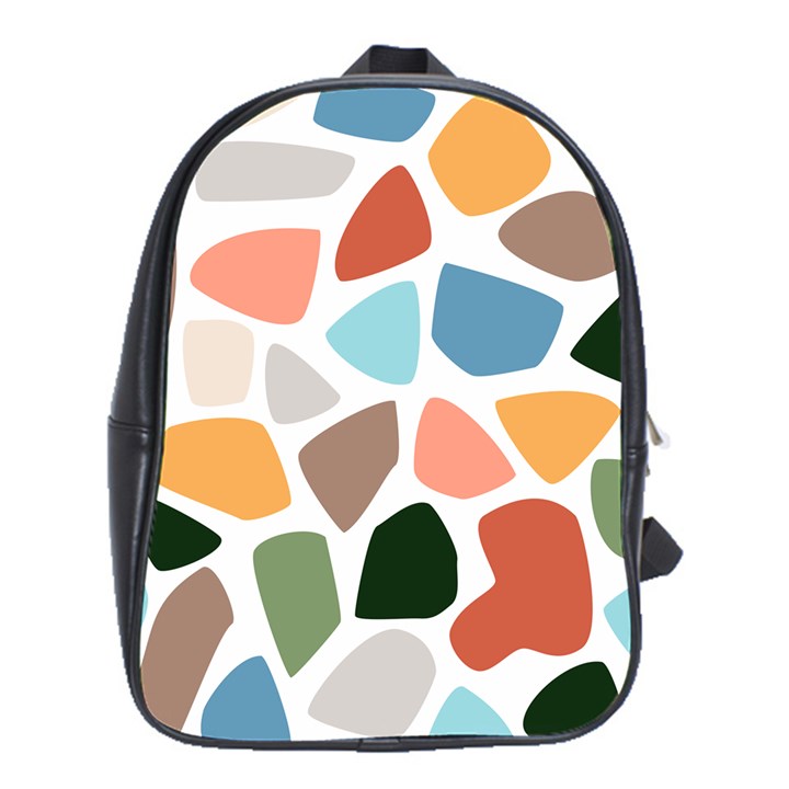 Shapes Seamless Pattern School Bag (XL)