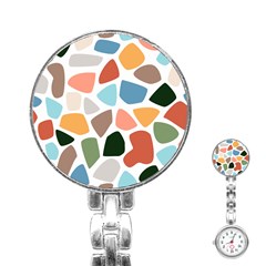 Shapes Seamless Pattern Stainless Steel Nurses Watch