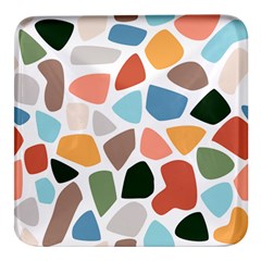 Shapes Seamless Pattern Square Glass Fridge Magnet (4 Pack) by Safari