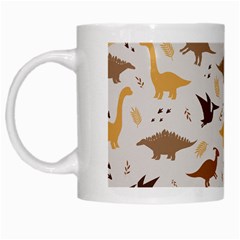 Seamless Dino Pattern White Mug