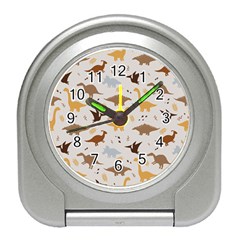 Seamless Dino Pattern Travel Alarm Clock