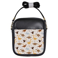 Seamless Dino Pattern Girls Sling Bag