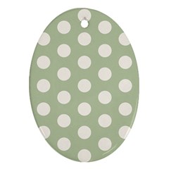 Polk Dots Seamless Pattern Ornament (oval)