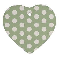 Polk Dots Seamless Pattern Ornament (heart)