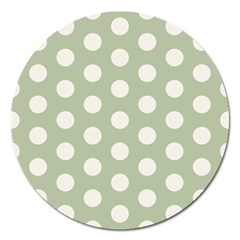 Polk Dots Seamless Pattern Magnet 5  (round) by Safari