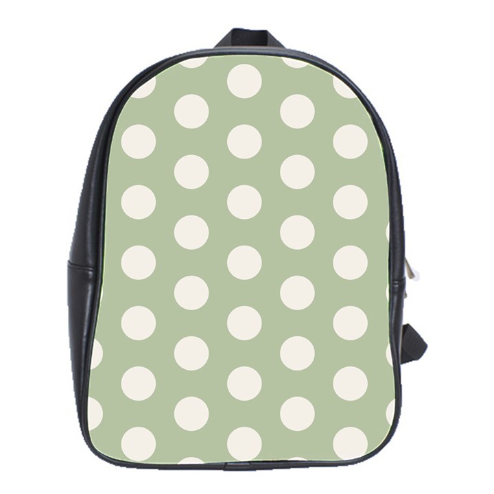 Polk Dots Seamless Pattern School Bag (Large)