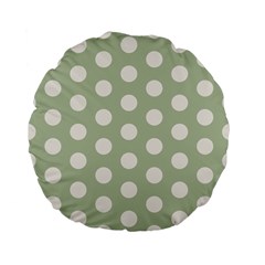 Polk Dots Seamless Pattern Standard 15  Premium Flano Round Cushions