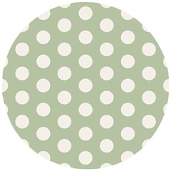 Polk Dots Seamless Pattern Wooden Puzzle Round by Safari