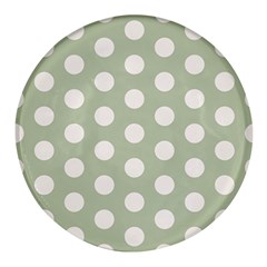 Polk Dots Seamless Pattern Round Glass Fridge Magnet (4 Pack) by Safari