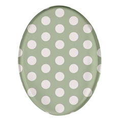 Polk Dots Seamless Pattern Oval Glass Fridge Magnet (4 Pack) by Safari