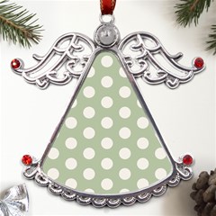 Polk Dots Seamless Pattern Metal Angel With Crystal Ornament