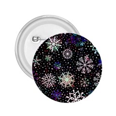 Shiny Winter Snowflake Abstract Christmas Cold Crystal December 2 25  Buttons by Bedest