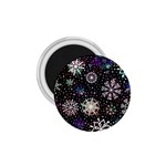 Shiny Winter Snowflake Abstract Christmas Cold Crystal December 1.75  Magnets Front