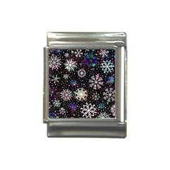 Shiny Winter Snowflake Abstract Christmas Cold Crystal December Italian Charm (13mm) by Bedest