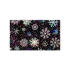 Shiny Winter Snowflake Abstract Christmas Cold Crystal December Sticker (rectangular) by Bedest