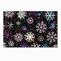 Shiny Winter Snowflake Abstract Christmas Cold Crystal December Postcard 4 x 6  (pkg Of 10) by Bedest