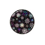 Shiny Winter Snowflake Abstract Christmas Cold Crystal December Hat Clip Ball Marker Front