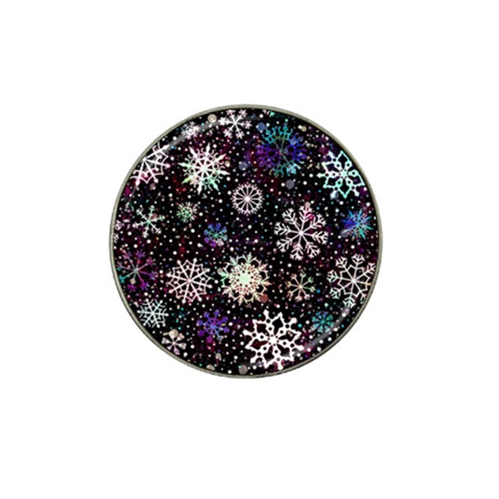 Shiny Winter Snowflake Abstract Christmas Cold Crystal December Hat Clip Ball Marker