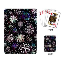 Shiny Winter Snowflake Abstract Christmas Cold Crystal December Playing Cards Single Design (rectangle)