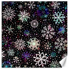 Shiny Winter Snowflake Abstract Christmas Cold Crystal December Canvas 12  X 12  by Bedest