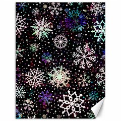 Shiny Winter Snowflake Abstract Christmas Cold Crystal December Canvas 12  X 16  by Bedest