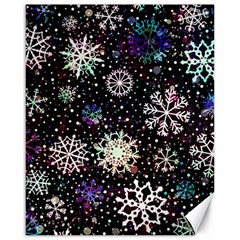 Shiny Winter Snowflake Abstract Christmas Cold Crystal December Canvas 16  X 20  by Bedest