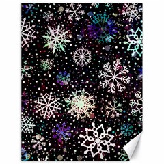 Shiny Winter Snowflake Abstract Christmas Cold Crystal December Canvas 18  X 24  by Bedest