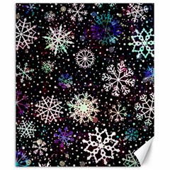 Shiny Winter Snowflake Abstract Christmas Cold Crystal December Canvas 20  X 24  by Bedest