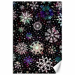 Shiny Winter Snowflake Abstract Christmas Cold Crystal December Canvas 20  X 30  by Bedest