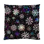 Shiny Winter Snowflake Abstract Christmas Cold Crystal December Standard Cushion Case (Two Sides) Front