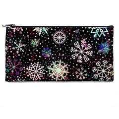 Shiny Winter Snowflake Abstract Christmas Cold Crystal December Pencil Case by Bedest