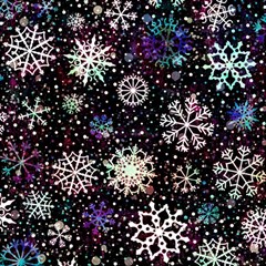 Shiny Winter Snowflake Abstract Christmas Cold Crystal December Play Mat (square) by Bedest