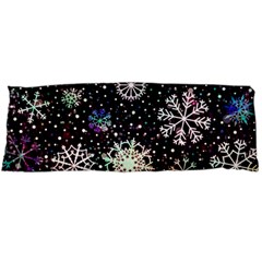 Shiny Winter Snowflake Abstract Christmas Cold Crystal December Body Pillow Case (dakimakura) by Bedest