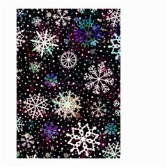 Shiny Winter Snowflake Abstract Christmas Cold Crystal December Small Garden Flag (two Sides) by Bedest