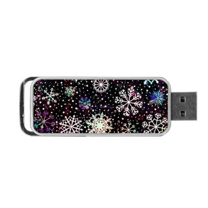 Shiny Winter Snowflake Abstract Christmas Cold Crystal December Portable USB Flash (Two Sides)