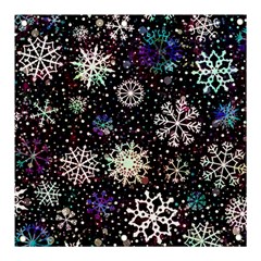 Shiny Winter Snowflake Abstract Christmas Cold Crystal December Banner And Sign 3  X 3  by Bedest