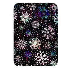 Shiny Winter Snowflake Abstract Christmas Cold Crystal December Rectangular Glass Fridge Magnet (4 Pack) by Bedest