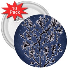 Nature Charm Drawing  3  Buttons (10 Pack)  by dflcprintsclothing