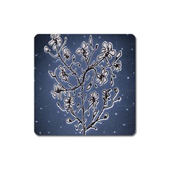 Nature Charm Drawing  Square Magnet by dflcprintsclothing