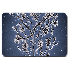 Nature Charm Drawing  Large Doormat by dflcprintsclothing