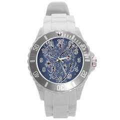 Nature Charm Drawing  Round Plastic Sport Watch (l) by dflcprintsclothing