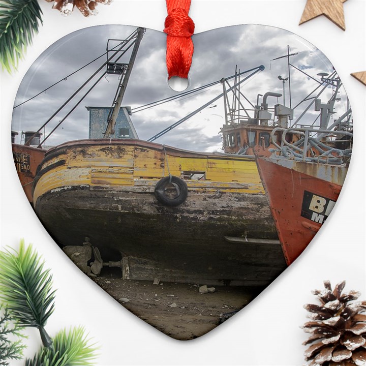 Maritime Memories, San Antonio Oeste, Rio Negro, Argentina Heart Ornament (Two Sides)