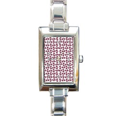 Love In Pieces Print Pattern Design Rectangle Italian Charm Watch by dflcprintsclothing