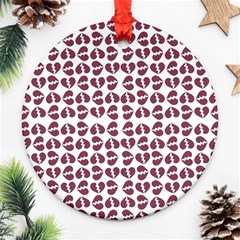 Love In Pieces Print Pattern Design Ornament (round) by dflcprintsclothing